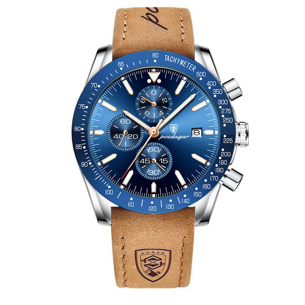 Leuchtende Datums-Chronographenuhr Neu