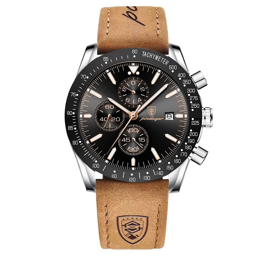 Leuchtende Datums-Chronographenuhr Neu