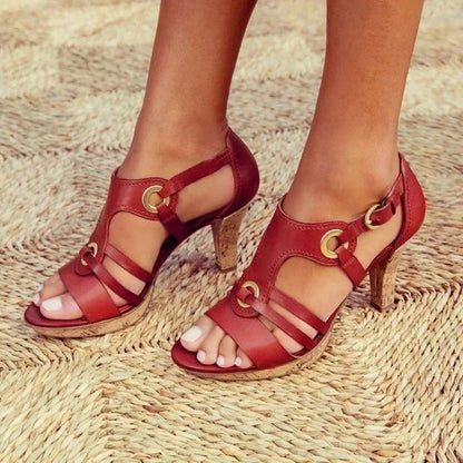 Linda | Elegante Leder-Sandalen