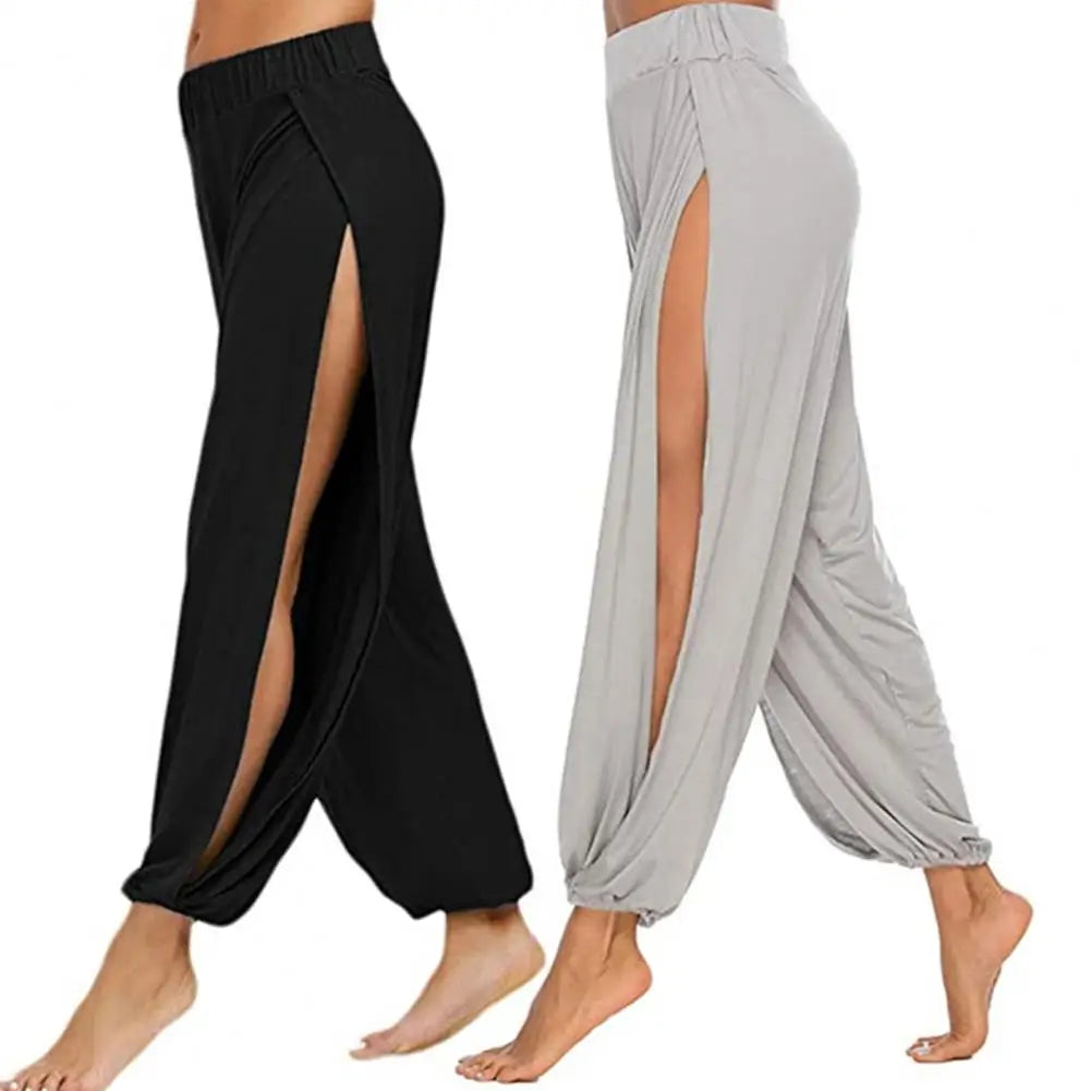 Raya | Elegante Harem-Tanzhose mit hohem Bund und seitlichem Schlitz