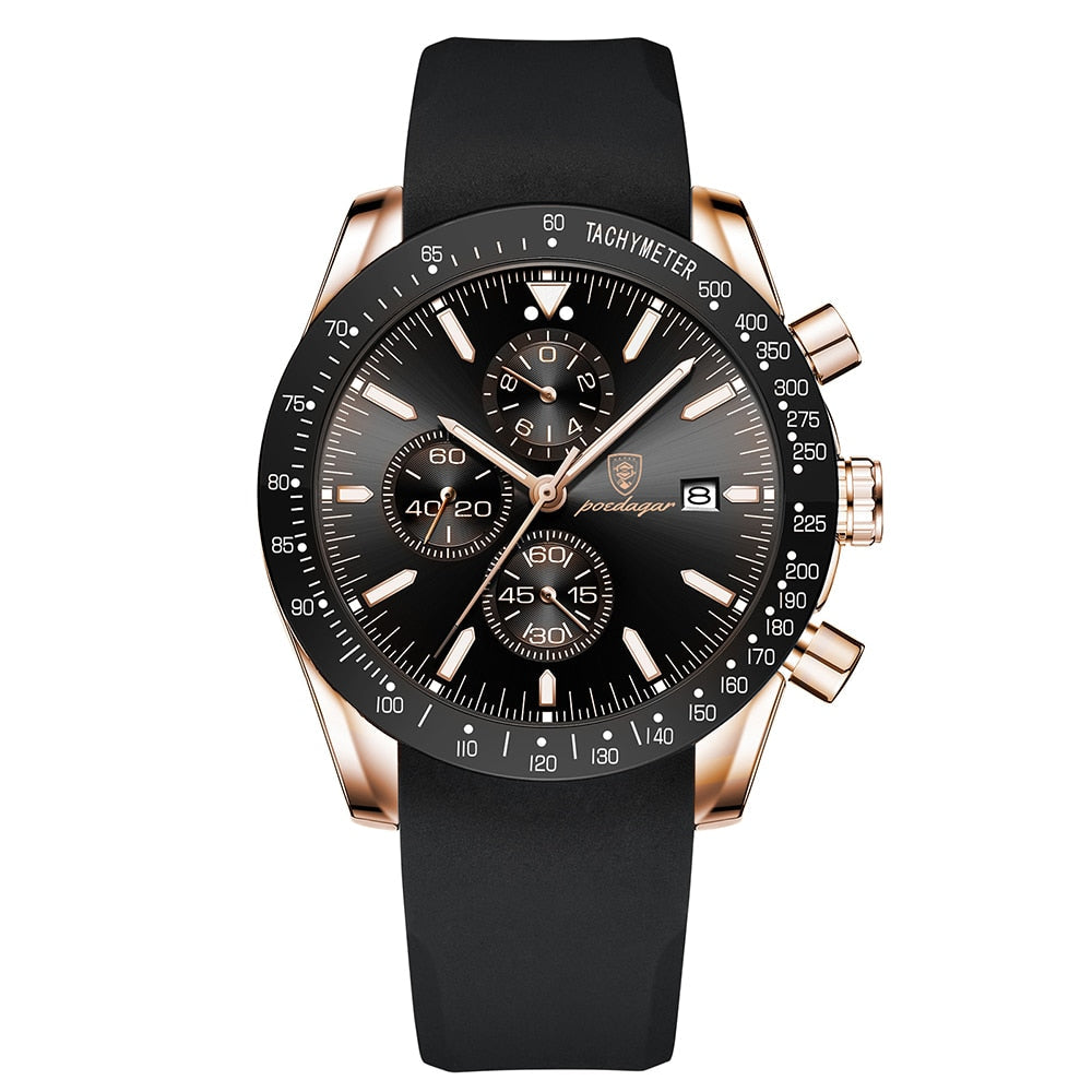 Leuchtende Datums-Chronographenuhr Neu