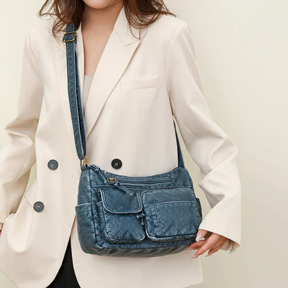 Lykke™ | Vintage Leder Umhängetasche mit mehreren Fächern