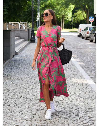 Suzanne | Elegante Kleid mit V-Ausschnitt