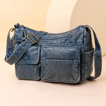Lykke™ | Vintage Leder Umhängetasche mit mehreren Fächern