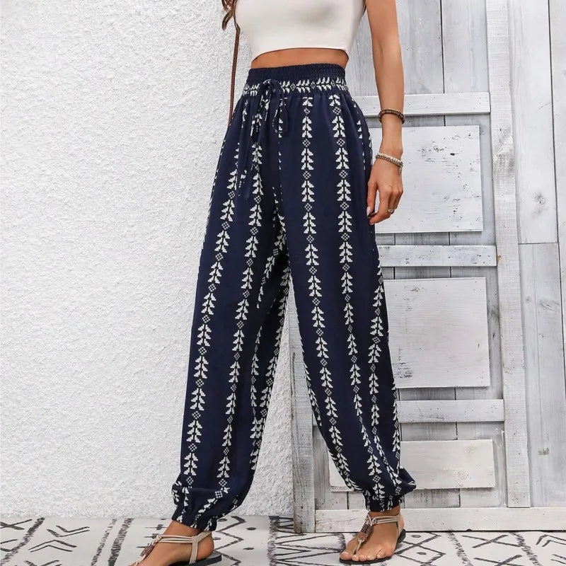 Iris | Leichte Boho-Hosen mit elastischem Bund