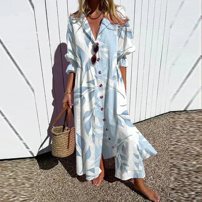 Cassidy - Boho Schönheit Puffärmel Maxi Kleid