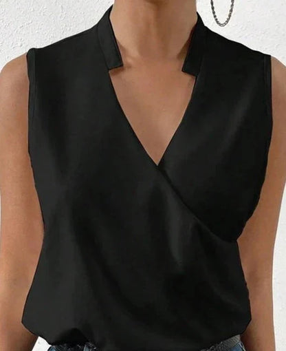 Sarah | Elegantes ärmelloses einfarbiges Top