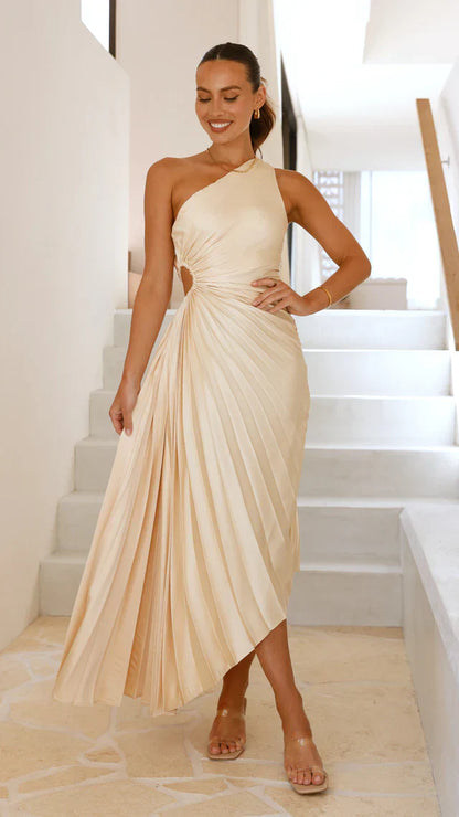 Sylviana | Elegantes Midikleid mit einer Schulter