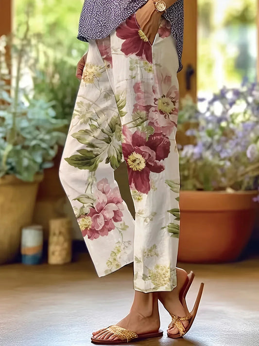 Hailey | Leichte Blumenmuster-Hose