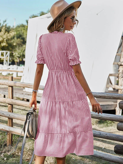 Laureen | Elegantes gestreiftes Kleid