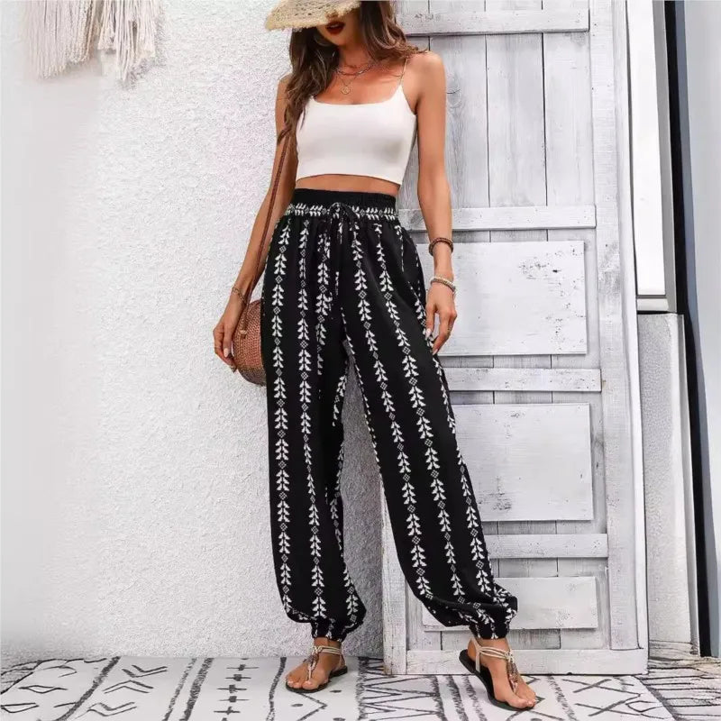 Iris | Leichte Boho-Hosen mit elastischem Bund
