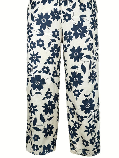 Lavina | Weite Hose mit schickem Blumenmuster