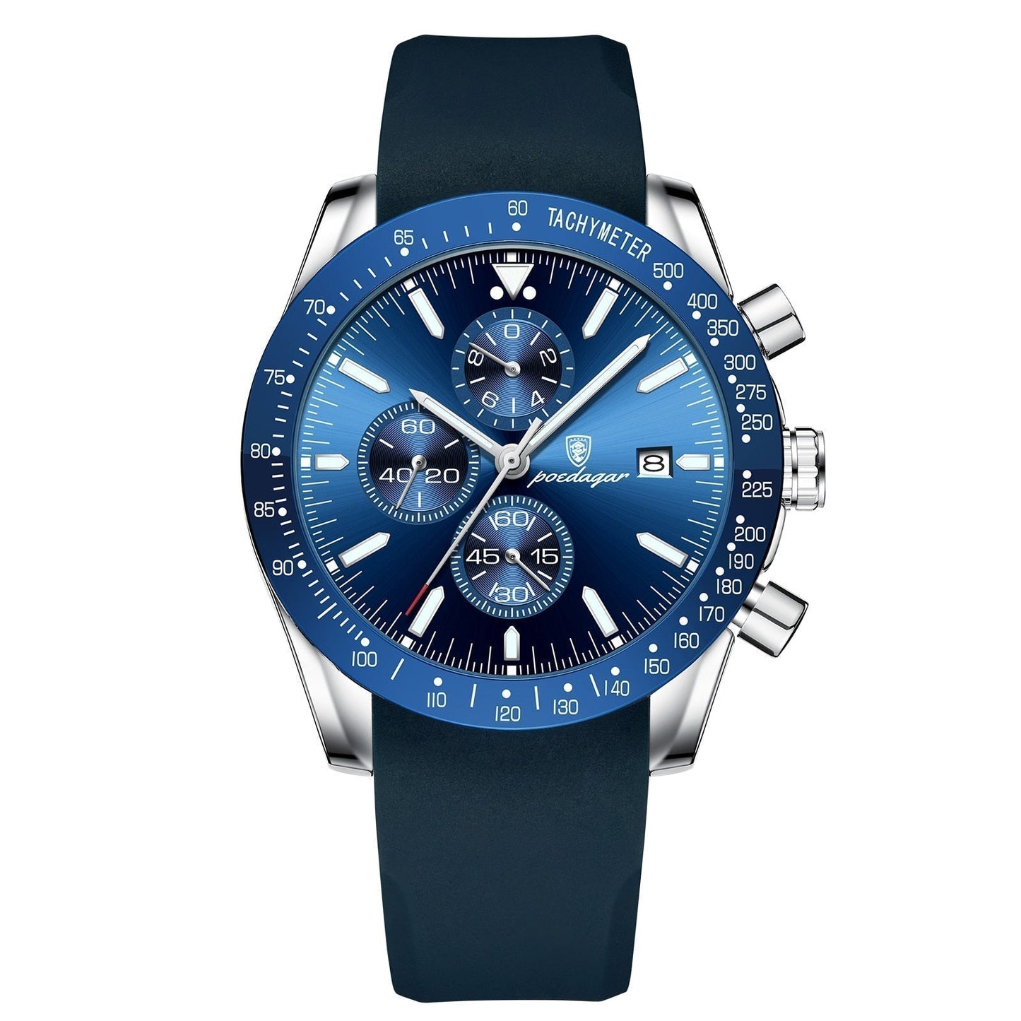 Leuchtende Datums-Chronographenuhr Neu