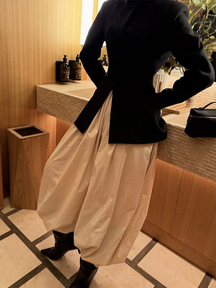 Kaia | Hohe Taille Kordelzug Laternenhose