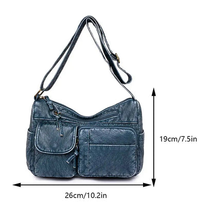 Lykke™ | Vintage Leder Umhängetasche mit mehreren Fächern