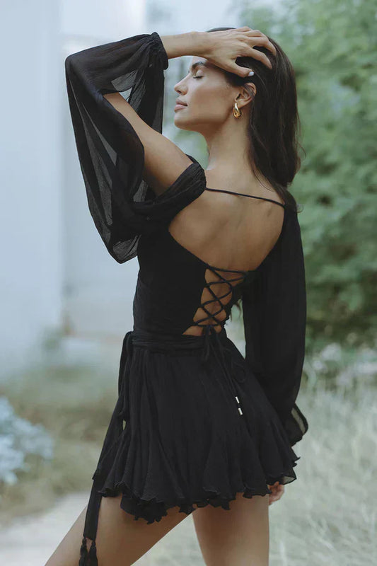 Layla | Elegantes Kleid mit Ballonärmeln