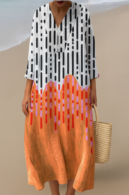 Angelica | Abstraktes Maxikleid