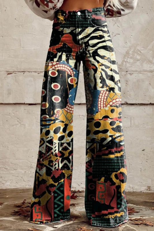 Behn Berlin | Elegante Boho Vintage Weitgeschnittene Hose