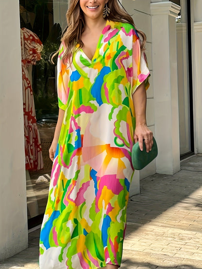 Camille - Lebhaftes Abstract Kleid