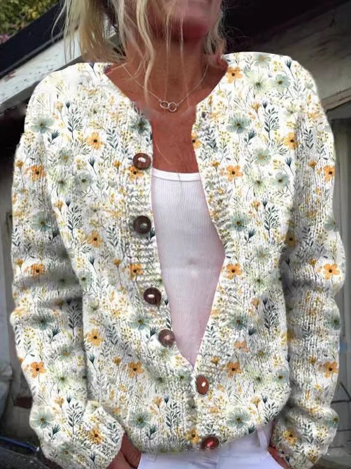ALINA I MODISCHER GEBLÜMTER CARDIGAN