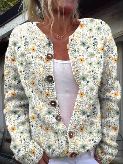 ALINA I MODISCHER GEBLÜMTER CARDIGAN