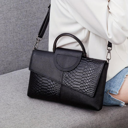 Celeste | Luxus-Handtasche mit Krokodil-Muster