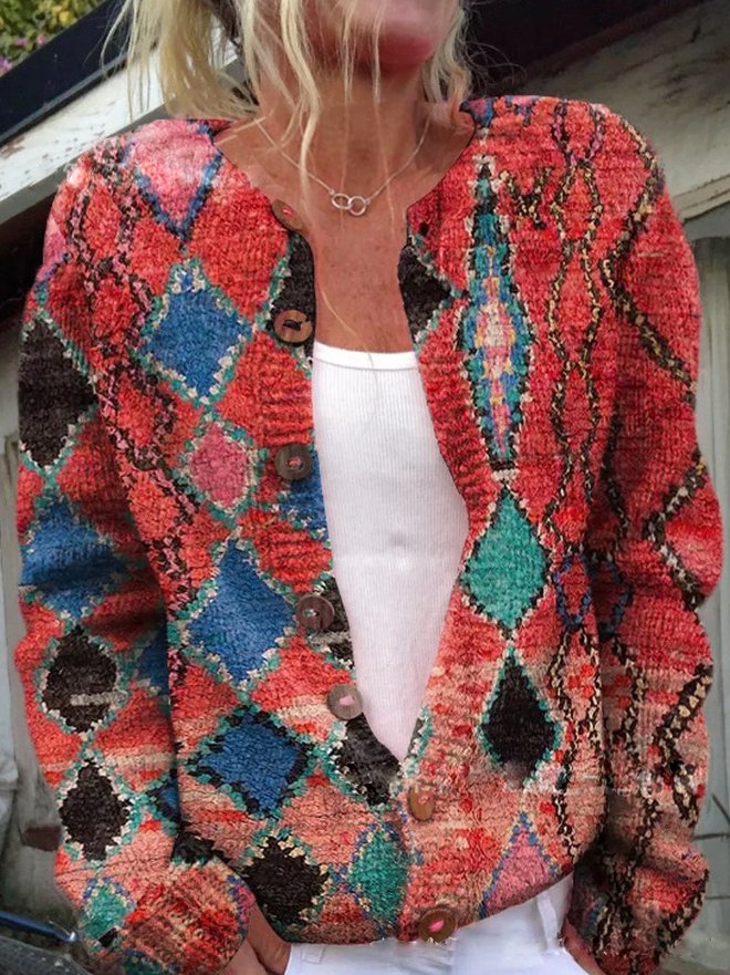 ALINA I MODISCHER GEBLÜMTER CARDIGAN