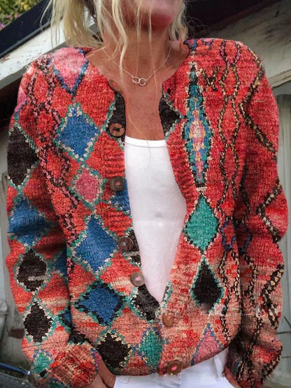 ALINA I MODISCHER GEBLÜMTER CARDIGAN