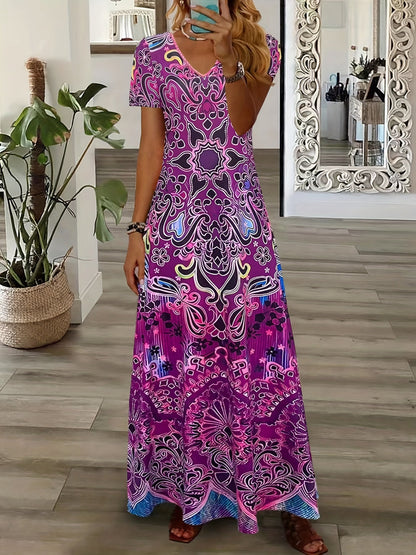 Daisy - Vintage V-Ausschnitt Kleid
