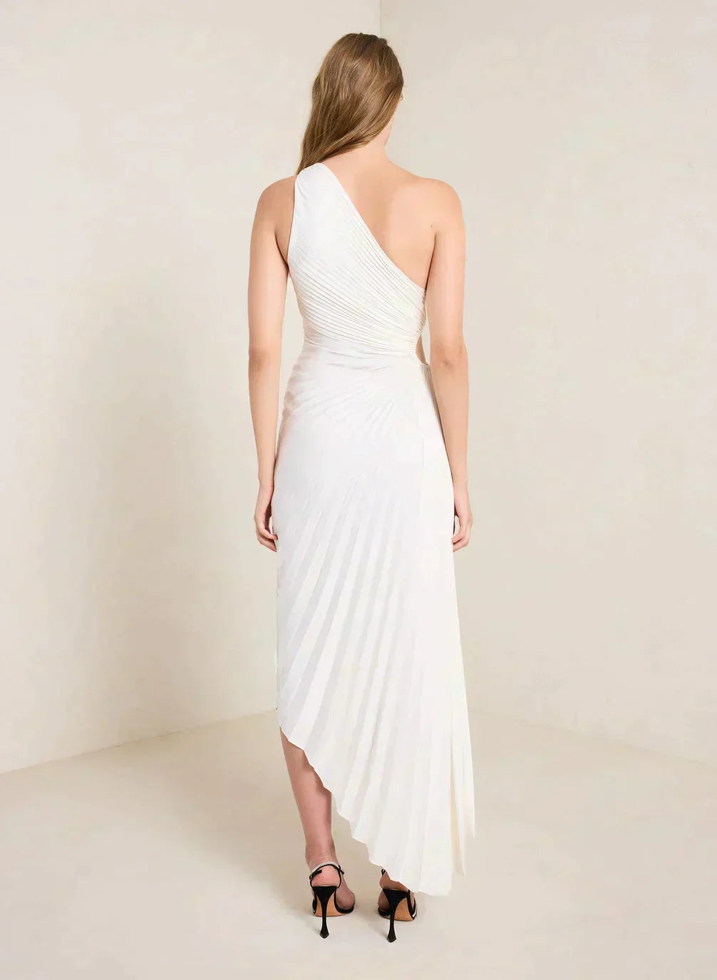Sylviana | Elegantes Midikleid mit einer Schulter