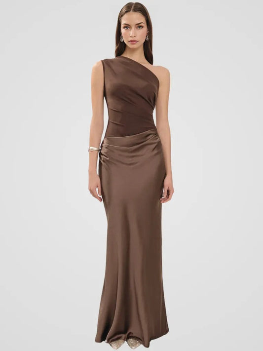 Chiara | Elegantes Kleid aus Satin mit raffinierter Drapierung