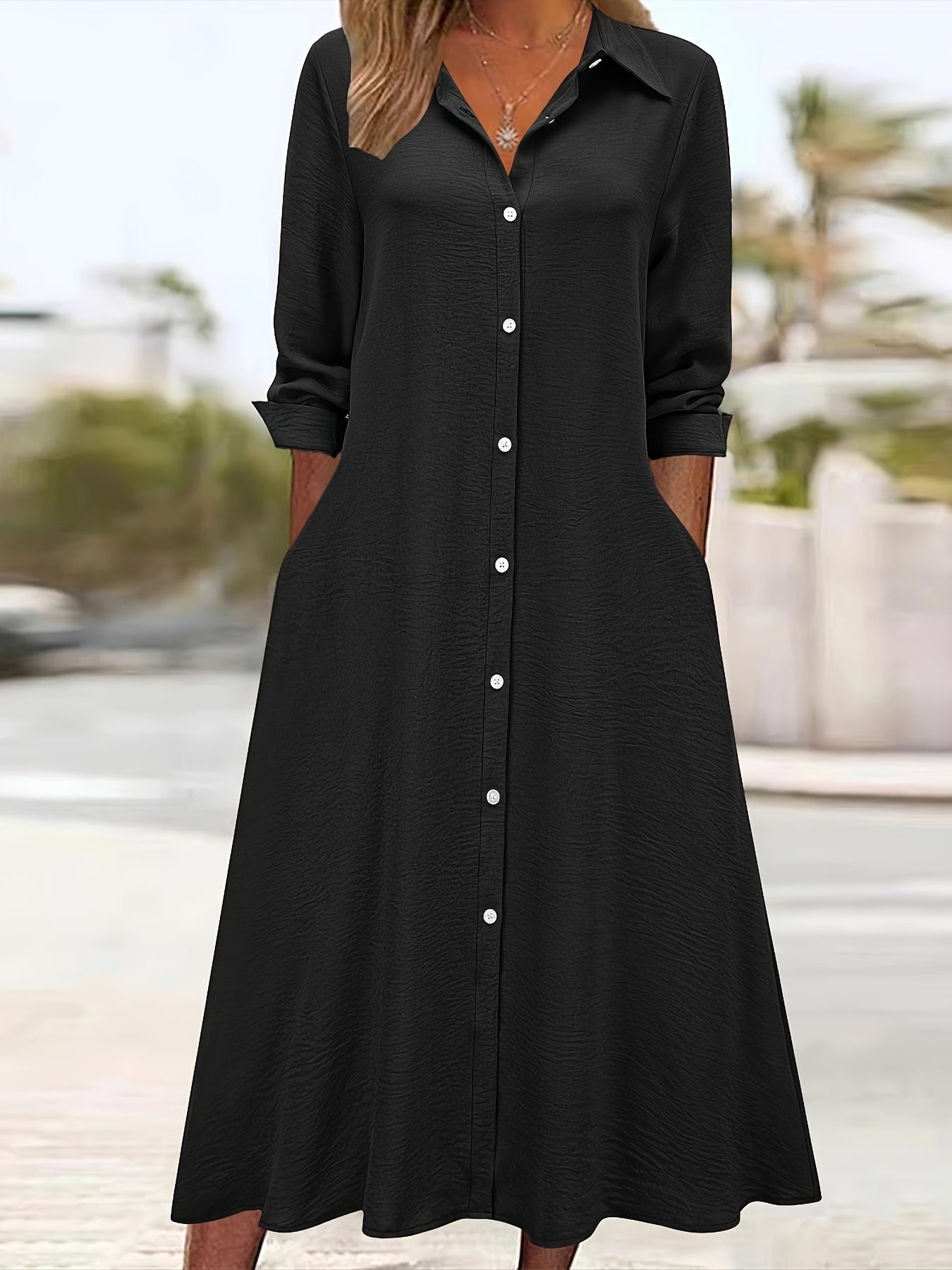 Charlotte - Hemdblusenkleid mit Knopfleiste