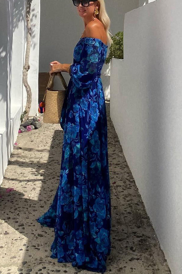 Calista - Florales Off-Shoulder Maxikleid