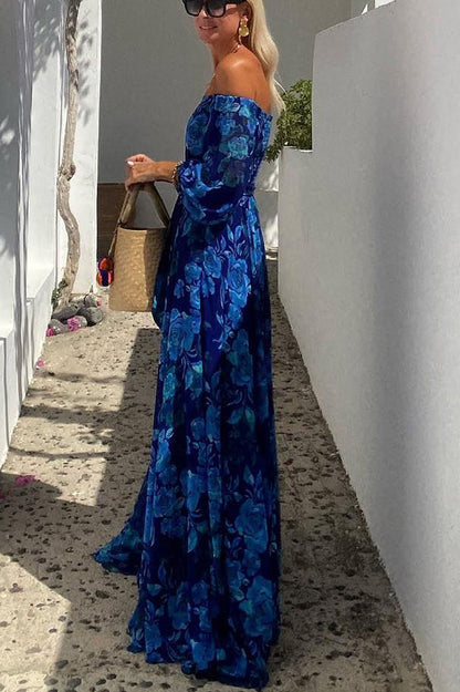 Calista - Florales Off-Shoulder Maxikleid
