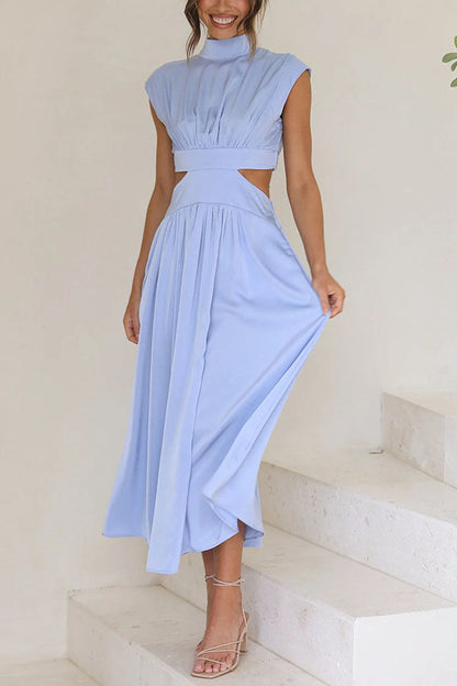 Jennifer | Elegantes Midi-Kleid mit Cut-Out und Taschen