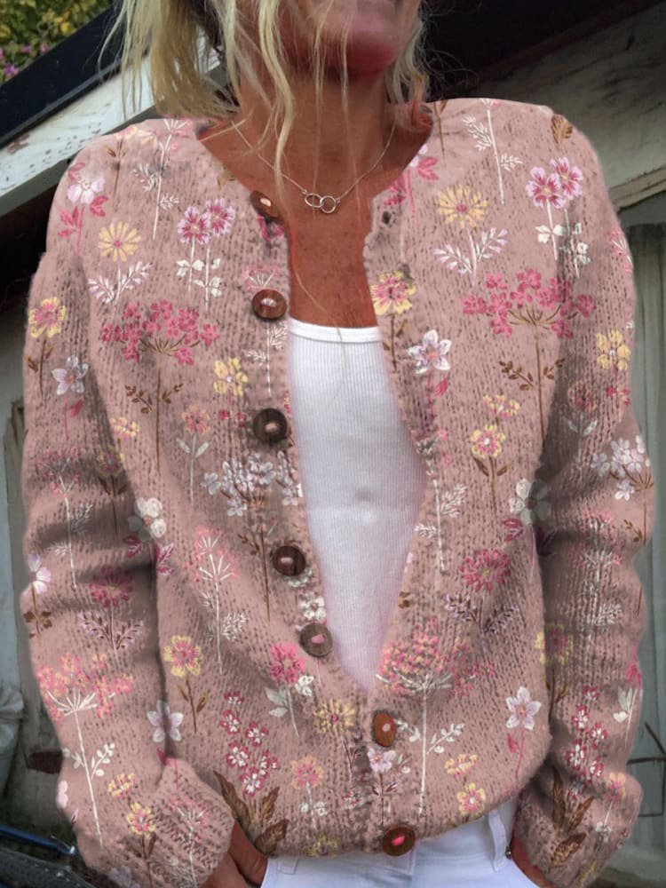 ALINA I MODISCHER GEBLÜMTER CARDIGAN