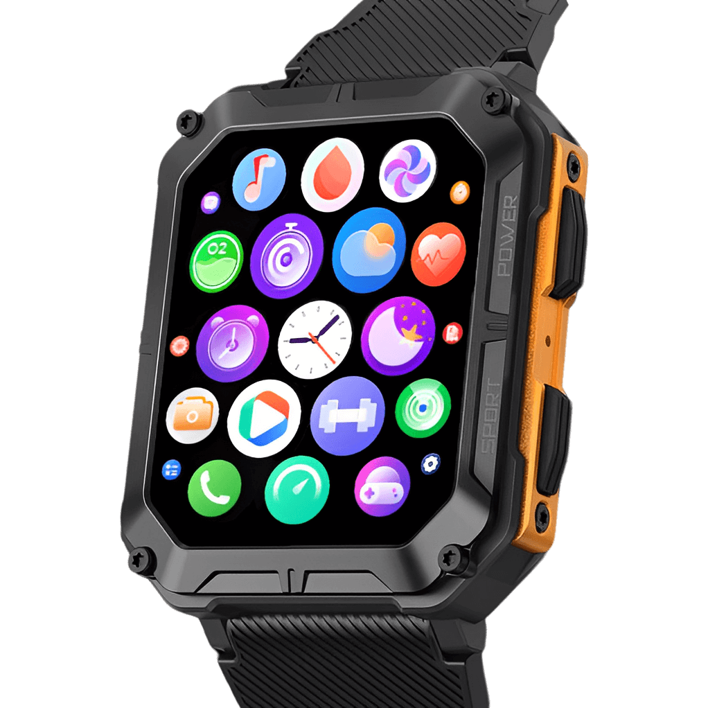 Unzerstörbare multifunktionale Smartwatch für iPhone und Android – Fortschrittliche Technologie