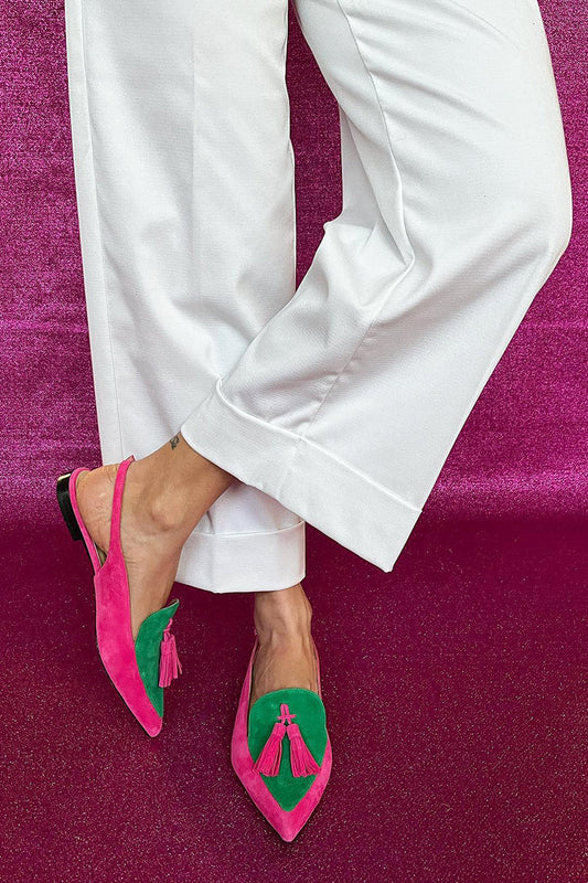 Frendessa | Elegante Ballerinas mit Fransen und dekorativem Knöchelriemen