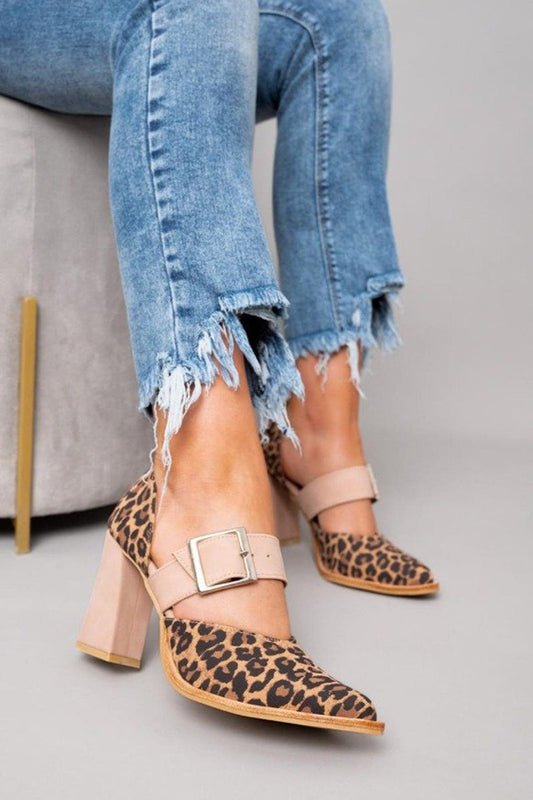 Selveta | Elegante Sandalen aus Leopardenvelours