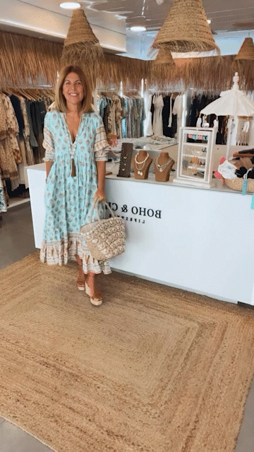 Peyton – Bohemian Kleid mit langen Laternenärmeln