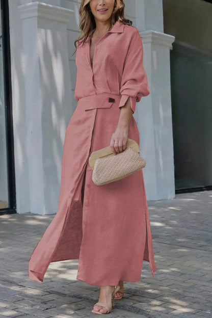 Jennifer | Elegantes Maxikleid mit V-Ausschnitt