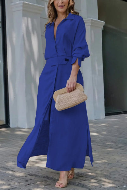 Jennifer | Elegantes Maxikleid mit V-Ausschnitt