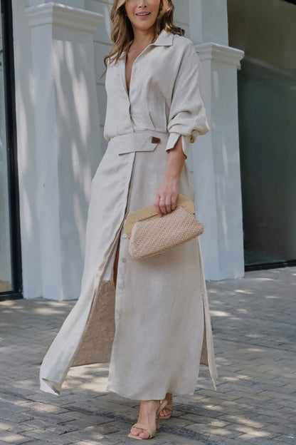 Jennifer | Elegantes Maxikleid mit V-Ausschnitt