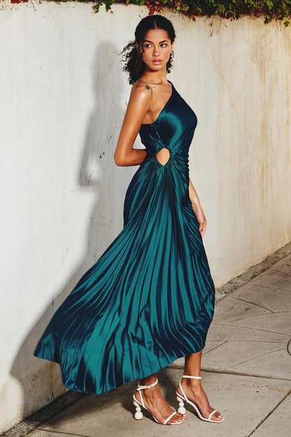 Sylviana | Elegantes Midikleid mit einer Schulter