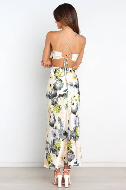 Jayne | Elegantes Maxikleid mit Blumenmuster