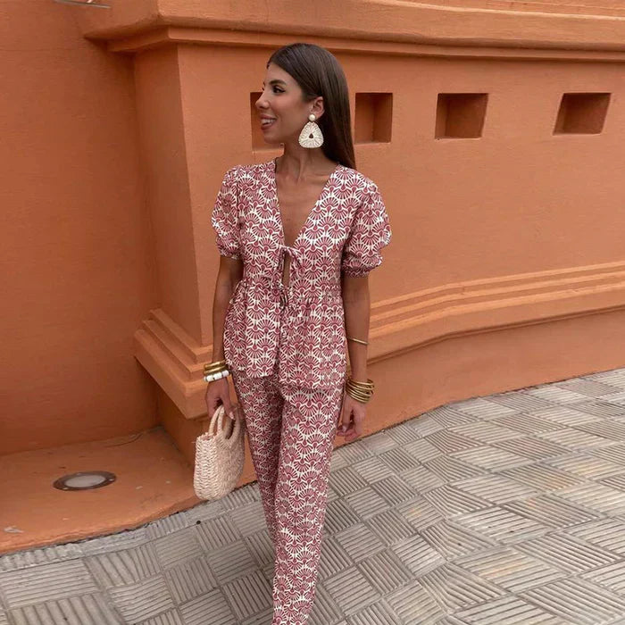 Élodie | Elegantes Sommerkleid im 2-teiligen Ensemble