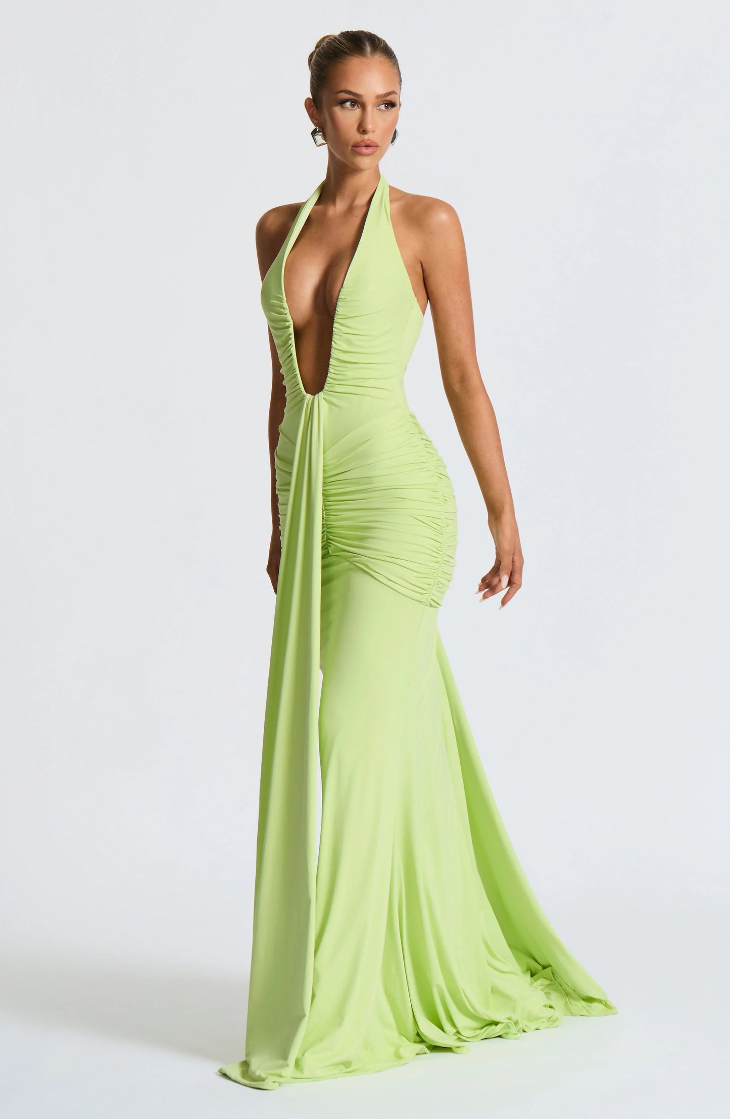 Jennifer | Elegantes Maxi-Kleid aus Drapiertem Jersey