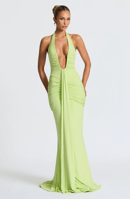 Jennifer | Elegantes Maxi-Kleid aus Drapiertem Jersey