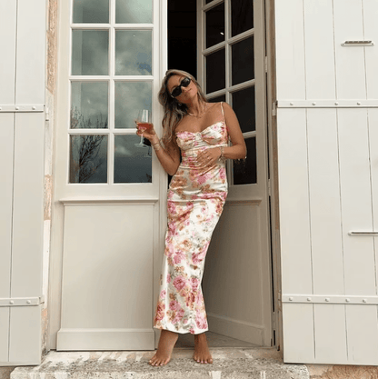 Jennifer | Elegantes Maxikleid mit Blumenmuster