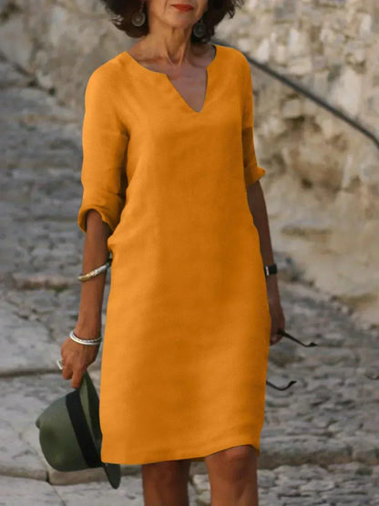 Beth™ - Lässiges Kleid mit V-Ausschnitt